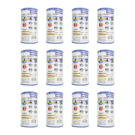 3000 Replacement Filter Cartridge - Intex Pool Easy Set Type A Replacement Filter Pump Cartridge (12 Pack) | 29000E