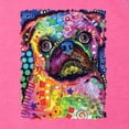 thumbnail image 2 of Funny Neon Pug | Dean Russo Art Animal Lover Tri-Blend Racerback Tank Top, Vintage Pink, Medium, 2 of 6