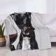 thumbnail image 3 of Fotbe Cool French Bulldog Wine Manta de Franela con Estampado, Manta Ultrasuave para Cama, Sofá, Auto, Hipoalergénica y Antibolitas-40"x30", 3 of 6
