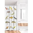 thumbnail image 2 of Fishing Stall Shower Curtain, Fishing Tackle Bait for Spearing Trapping Catching Aquatic Animals Molluscs Design, Fabric Bathroom Set with Hooks, 36W X 72L Inches Long, Multicolor, by Ambesonne, 2 of 3