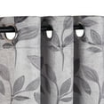 thumbnail image 2 of Leaves Patterned Blackout Curtain Panels, 42" x 108", Grey by Blue Nile Mills, 2 of 7