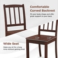 thumbnail image 6 of Giantex Dining Chair Set of 2, Kitchen Side Chairs w/Slatted Backrest, Armless Dinette Chairs, Brown, 6 of 9