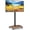 Brown, variant on RTVR 32 to 60 inch Mobile TV Stand Cart, Tall Floor TV Stand with Swivel Mount, Height Adjustable Rolling Furniture Black