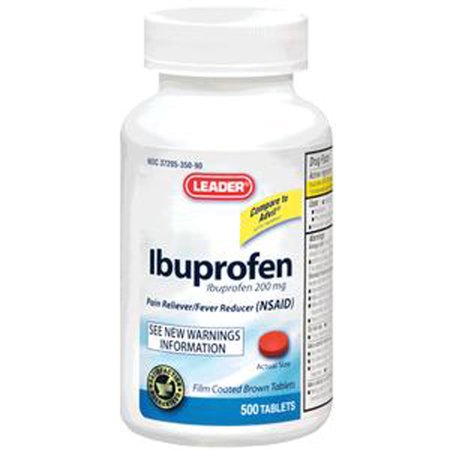 Leader Ibuprofen Caplets 500 Count-1 Each