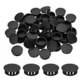 thumbnail image 1 of Uxcell 100PCS 20mm Black Plastic Hole Plugs, Flush Type Panel Hole Caps, 1 of 6