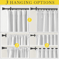 thumbnail image 5 of NICETOWN Faux Linen Room Darkening Curtains for Living Room，Thermal Insulated Noise Reducing Window Drapes for Bedroom， Greyish White， W50 x 90， Set of 2, 5 of 9