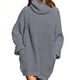 thumbnail image 1 of Vestido suéter de gran tamaño, vestido suéter de cuello alto, vestido suéter de cuello alto largo, vestido suéter de punto, diseño aerodinámico, 1 of 6