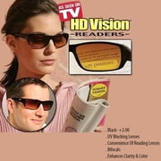 Idea Village HD Vision Readers (+2.00) Bifocal Lens UV Blocking Glasses Unisex Adult Black