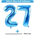 thumbnail image 2 of Globo LVMOQIQIU, lámina azul con el número 27, 40 cm, para decoración de fiestas, 2 of 7