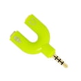 thumbnail image 4 of sweethay Divisor de audio de 3,5 mm U Interfaz de conector estéreo conveniente Convertidor de sonido externo Teléfono Auricular Auriculares Computadora Cables de audio/vídeo verde, 4 of 6