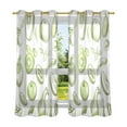 thumbnail image 6 of Yayeee Window Curtains Set of 2 for Living Room Light Filtering 63"x42", Kiwi Leaves Fruit Pattern, 6 of 7