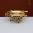 thumbnail image 4 of Ekaa Handicrafts Beautifully Handcrafted Antique Brass Diya Flower for Home Temple Statue Showpiece, Size- ( 10 * 10 * 4 ) in Gold, 4 of 8