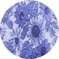 thumbnail image 1 of Ahgly Company Machine Washable Indoor Round Transitional Blue Angel Blue Area Rugs, 8' Round, 1 of 7