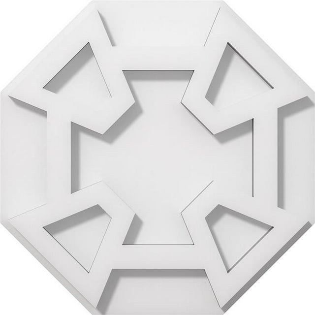 Ekena Millwork CMP10LG 10 in. OD x 3.5 in. Square Logan Architectural Grade PVC Contemporary Ceiling Medallion