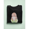 thumbnail image 3 of Manga Girl Flirty Smile Sweatshirt Women -Image by Shutterstock, Female Medium, 3 of 4