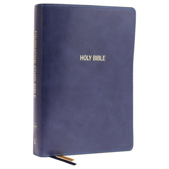 Nkjv, Foundation Study Bible, Large Print, Leathersoft, Blue, Red Letter, Comfort Print: Holy Bible, New King James Vers, (Hardcover)