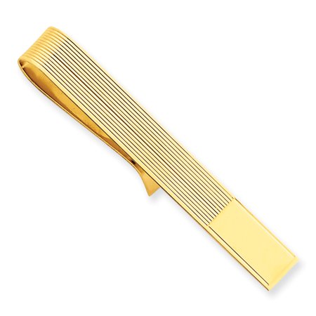 14k Yellow Gold Engravable Tie Bar