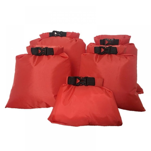 Waterproof Dry Bags Set of 5 - Waist Pouch & Phone Case - Can Be Submerged Into Water for Swimming Kayak Rafting & Boating