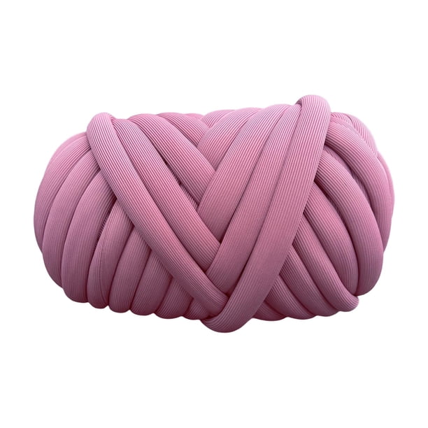 Chunky Yarn 62.3ft Hilo Tubular Lavable Jumbo Para Macramé Throw Pillow Dark Pink Sunnimix hilo grueso