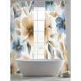 thumbnail image 5 of Blue Brown Spring Floral Sheer Curtains 84 Inch Length 2 Panels Set for Living Room/Bedroom, Summer Botanical Rustic Semi Curtain Sheers Drapes Rod Pocket Curtains Window Treatment Set 52''x84''x2, 5 of 7