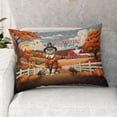 thumbnail image 2 of Thanksgiving Devon Rex Pilgrim Grateful, Thankful, Blessed Fall Welcome Quilt Pillowcase Cat Lover Kitten Owner Gifts Throw Pillow Cover Bed Home Decor - 00021, 2 of 5