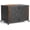 Black and Brown-42 inch, variant on 42" Heavy Duty Dog Crate Furniture for Large and Medium Dogs, Enclosed Design with 0.5 inch Holes, Indestructible Metal Kennel for High Anxiety Dogs, Chew Proof Pet House Cage Indoor