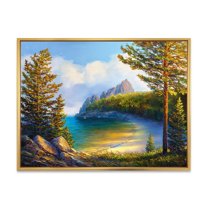 Designart 'Sunrise By The Wild Beach' Nautical & Coastal Framed Canvas Wall Art Print