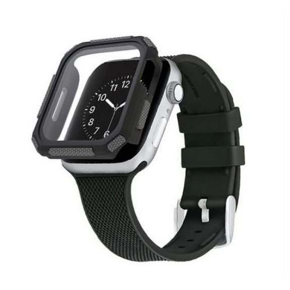 WITHit High-Performance Bumper with Integrated Glass Protection for 45mm Apple Watch® - Black & Gray