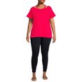 thumbnail image 4 of Terra & Sky Women's Plus Size Cut Out Neck Short Sleeve Top, 4 of 5