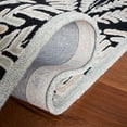 thumbnail image 5 of SAFAVIEH Capri Proinsias Leaves Wool Area Rug, Black/Ivory, 5' x 5' Square, 5 of 11