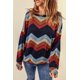 thumbnail image 3 of ABPHQTO Sudadera De Mujer Rayas Ondas Multicolor, 3 of 5