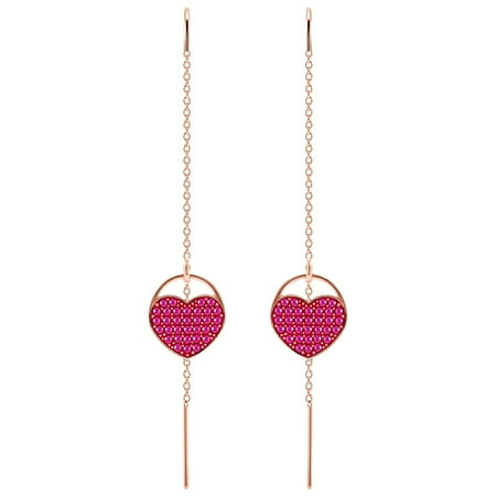 - Swarovski Ginger Pierced Earrings - Pink - Rose Gold Plating