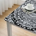 thumbnail image 5 of Acheng Intricate Line Drawings Square Tablecloth for Picnic Dining Kitchen Farmhouse 100% Polyester Fiber 46*46, 5 of 8