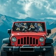 thumbnail image 3 of Uorisanigo Tropical Plumeria Turtle Windshield Sun Shade for Jeep Wrangler JL JLU 2018-2024 Rubicon Sahara 2 Door & 4 Door & Gladiator JT,Window Sun Visor for UV Rays and Heat Protection, 3 of 7