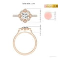 thumbnail image 4 of ANGARA Natural Princess-Cut Diamond Ring with Ornate in 14K Rose Gold for Women (Size-5.2mm| Color-H| Clarity-SI2) | April Birthstone, Anniversary, Jewelry Gift for Women | Natural Diamond Ring, 4 of 8