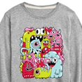 thumbnail image 3 of Instant Message - Monster Doodle - Toddler & Youth Long Sleeve Graphic T-Shirt, 3 of 6