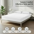 thumbnail image 2 of Lux Decor Collection Microfiber Twin XL Fitted Bed Sheet, 16" Deep Pocket Fitted Sheets, White, 2 of 6