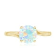 thumbnail image 4 of Rosec Jewels Real Ethiopian Opal Solitaire Promise Ring, Bypass Ring (AAA Quality), 18K Yellow Gold, US 12.00, 4 of 10