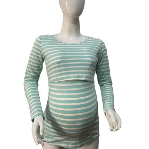 LNGOOR 2024 Spring Autumn Fashion Maternity Clothes Pregnancy Tops/T-shirt Breastfeeding Shirt Lactation Tops For Pregnant Women