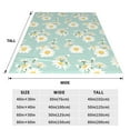 thumbnail image 3 of Honeii Floral Daisy Print Fleece Blanket - Throw Blanket for Bed, Sofa, Couch, Camping, and Travel , Microplush Ultra Soft Warm Blanket-50"x40", 3 of 7