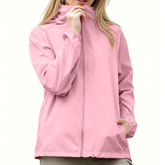 GigrtiJin Sun Protection Jackets for Kids Long Sleeve Mock Neck Jackets Biker Running Zip up Jackets with Pockets 7T-17T
