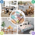 thumbnail image 4 of Yellow Floral and Petal Pattern Square Tablecloth,Waterproof Square Table Cover,Wipeable Spillproof Washable Table Cover for Home Kitchen Party Decor 42"X42"(107x107cm), 4 of 6
