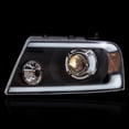 thumbnail image 2 of Brock Headlight for 2004-2008 F-150 LED Daytime Running Lights Projector Type Chrome Set, 2 of 9