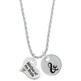 thumbnail image 1 of Delight Jewelry Silvertone Large Mother of the Bride Heart Silvertone Script Initial Disc - & - Charm Necklace, 20"+3", 1 of 4