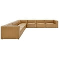 thumbnail image 3 of Modway Mingle Vegan Leather 7-Piece Sectional Sofa in Tan, 3 of 10