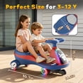 thumbnail image 5 of East doll 12V Ride on Toys for Kids, Electric Wiggle Car for Ages 3-12, 2 Seater Car for Kids, Electric Car, Toddler Car, 2 Speed, Flashing Wheels, Bluetooth, Kid Ride on Car, 2.8-4.1 Mph, Red&Blue, 5 of 9