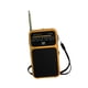 thumbnail image 3 of Radio de bolsillo AM de doble banda multipropósito fácil de usar de alto rendimiento con conector de 3,5 mm Naranja, 3 of 9