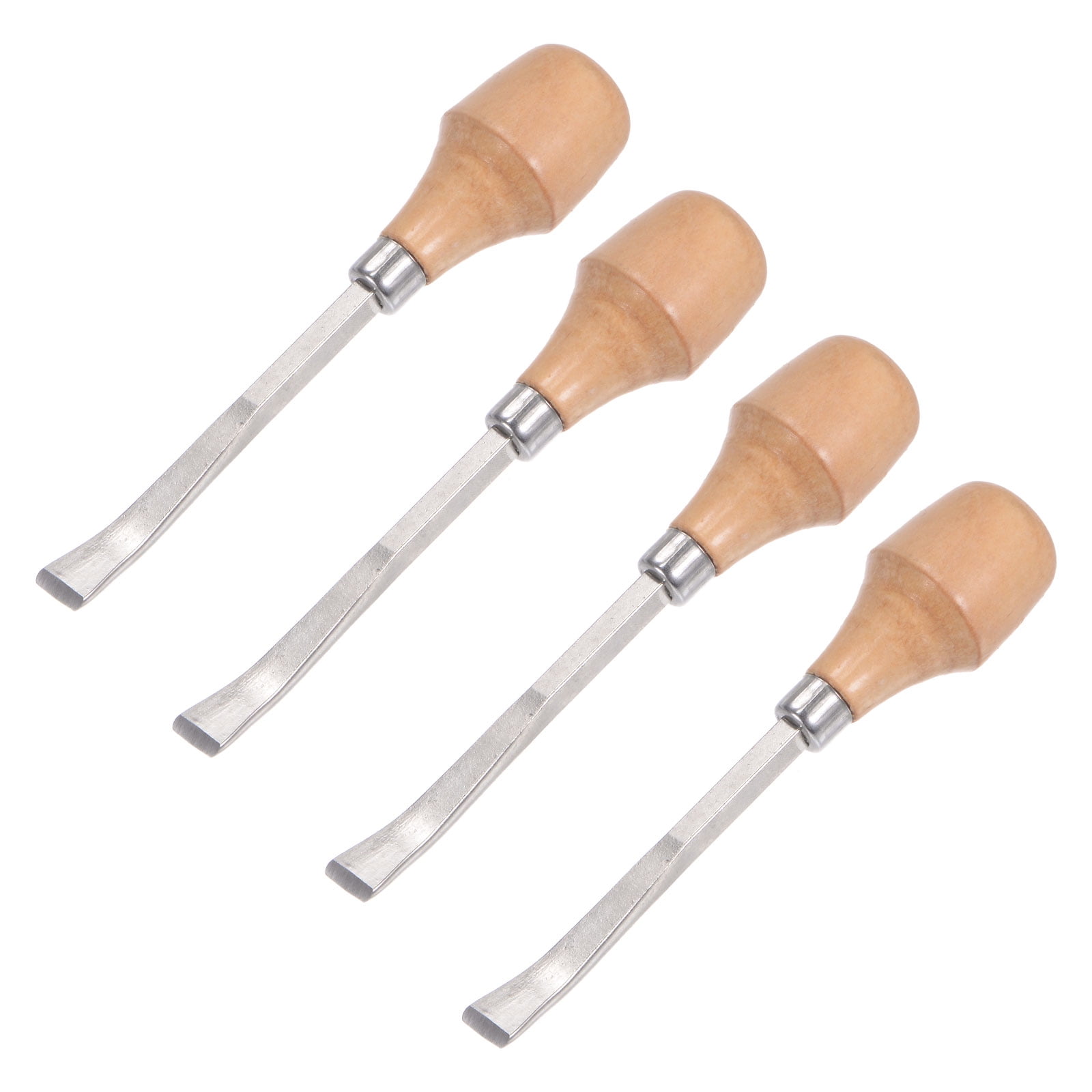 Uxcell 11mm Tip 5" Length Carbon Steel Curved Straight Tip Wood Handle