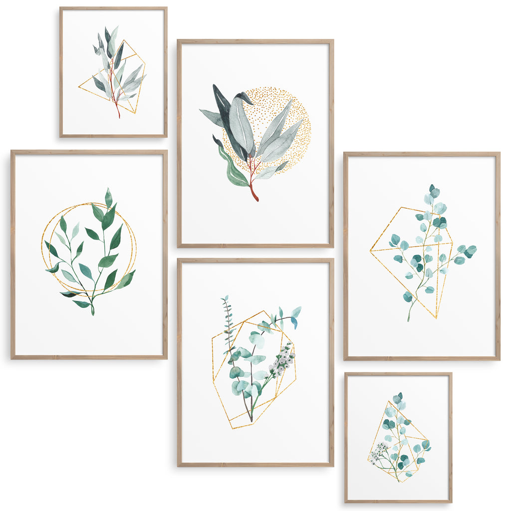 RYVE Boho Wall Decor Set of 6 Boho Prints Unframed Boho Wall Art