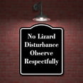 thumbnail image 2 of No Lizard Disturbance - Observe Respectfully BLACK Aluminum Composite Sign 15''x18'', 2 of 9